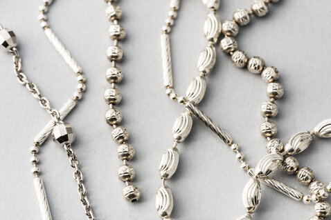 DIAMND CUTTING BALL CHAIN AND ROSARIO